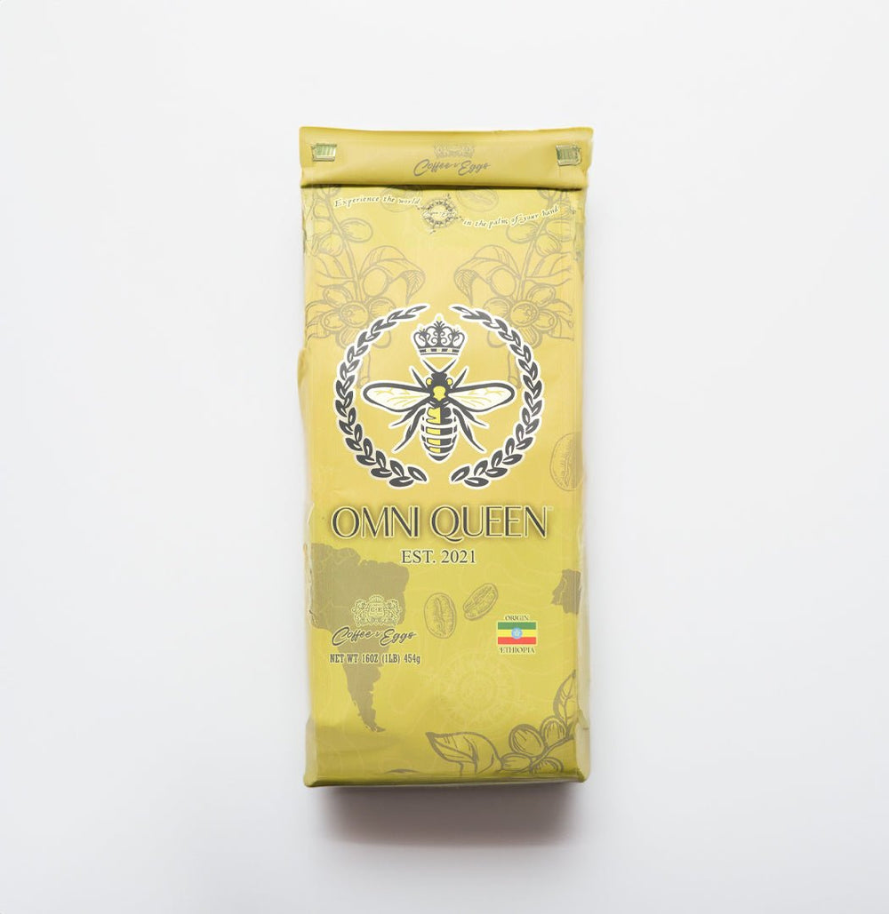 Omni Queen - Ethiopian Yirgacheffe Coffee Beans - Medium Roast - Single Origin - Grade 1 Specialty Coffee - Omni Coffee Brands