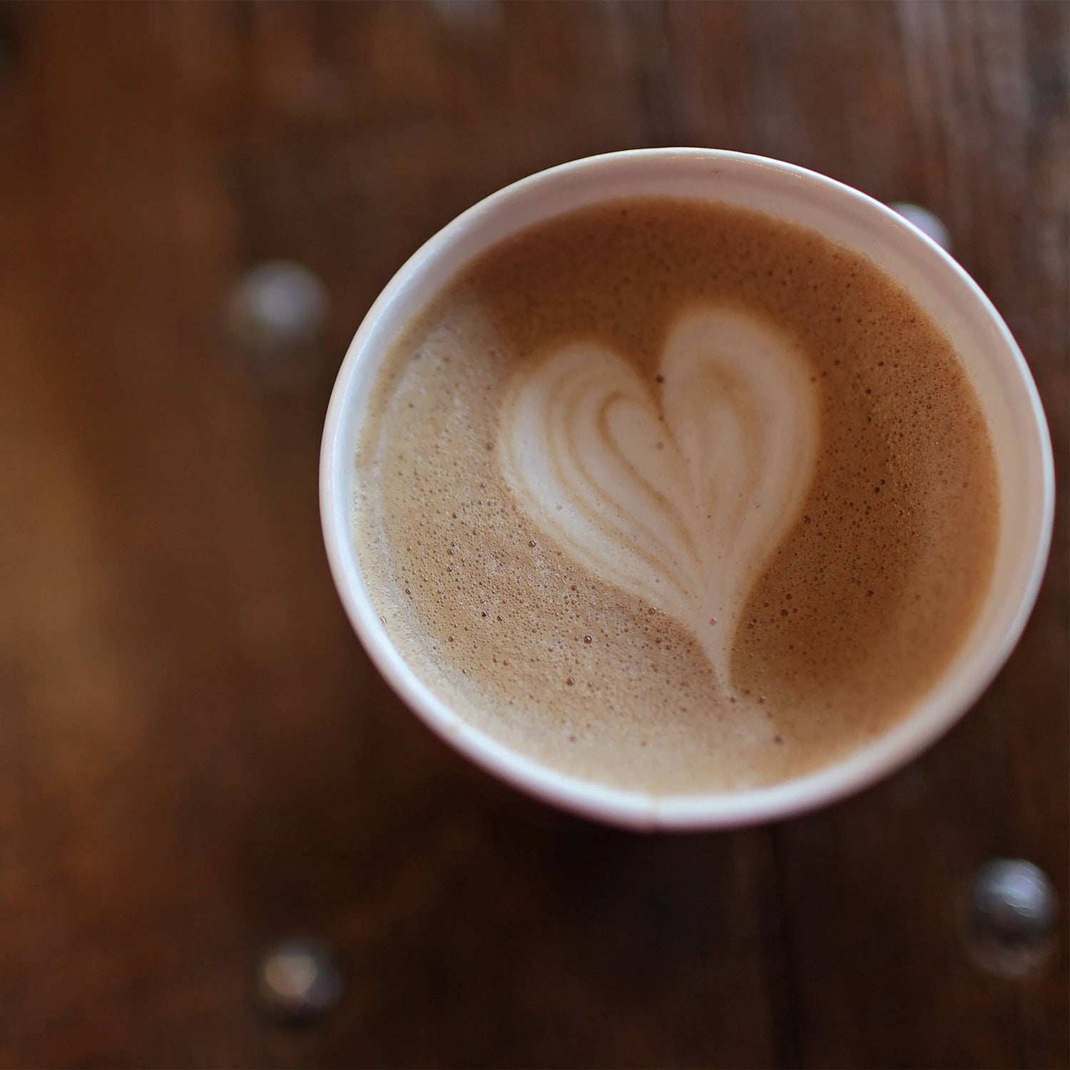 latte art with heart