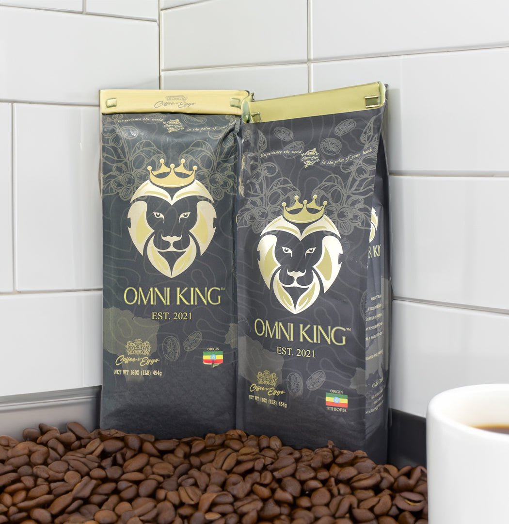 Omni King - Ethiopian Yirgacheffe Coffee Beans - Dark Roast - Single Origin - Grade 1 Specialty Coffee - Omni Coffee Brands
