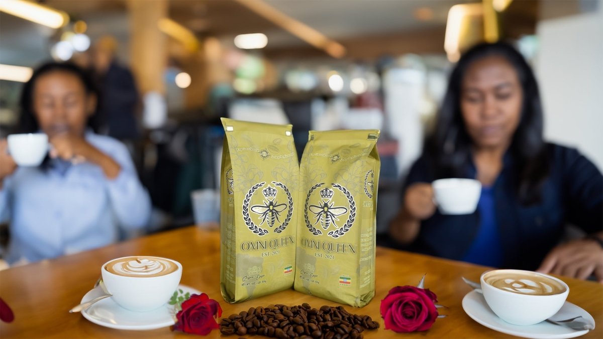 Omni Queen - Ethiopian Yirgacheffe Coffee Beans - Medium Roast - Single Origin - Grade 1 Specialty - 1 LB Flavored Coffee - Omni Coffee Brands